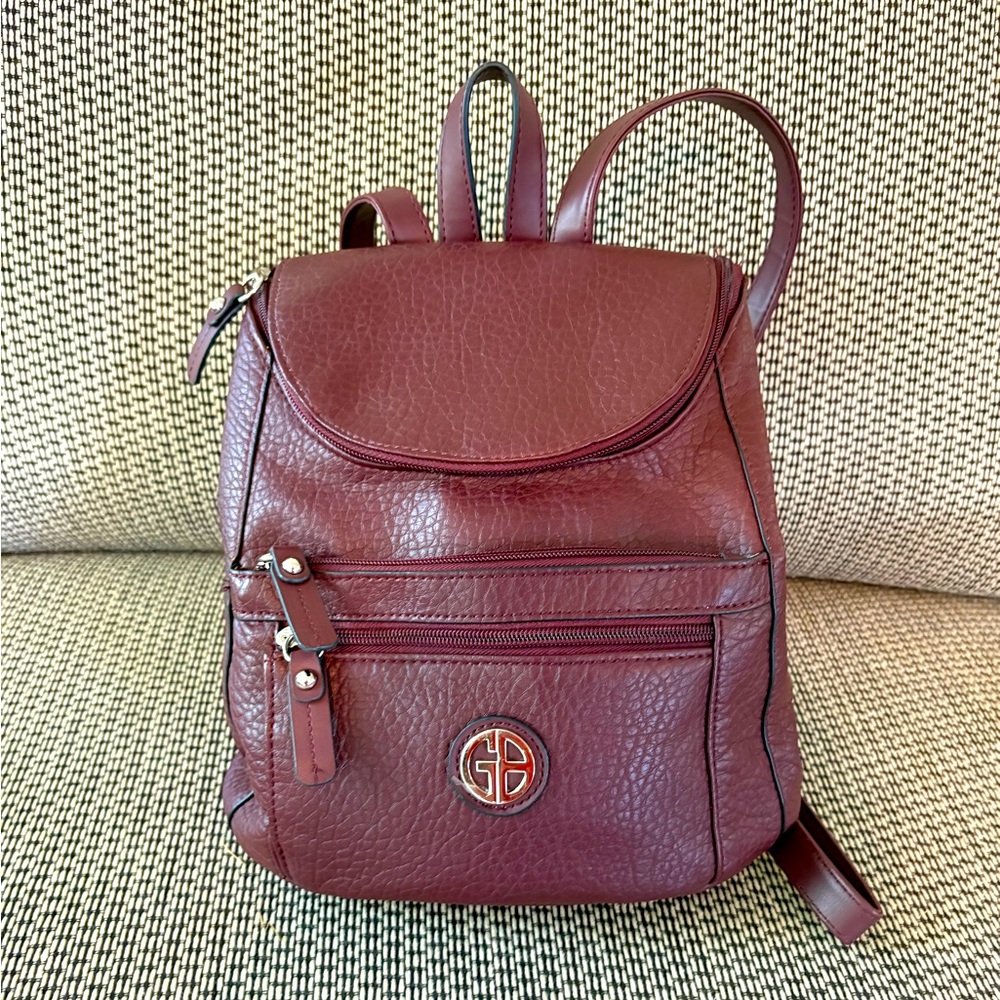 Versatile Maroon Purse Backpack, Giani Bernini